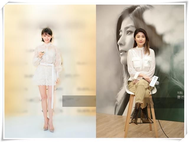 当162王子文和173陈慧琳同穿衬衫，才知道露腿与不露腿差距有多大