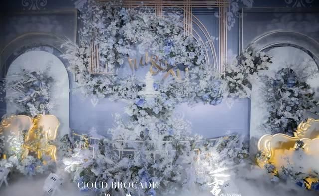  『复古』英式复古的洛可可婚礼，优雅的淡雾蓝，小众的仙境婚礼不太一样