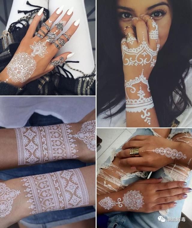 刺青太疼、海娜太夸张，那就试试白色纹身吧，城会玩！