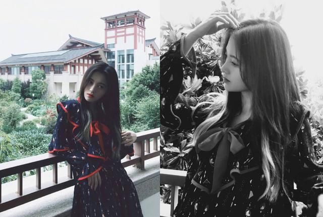 鞠婧祎总算穿对了!牛仔短裤配长筒袜，180的效果都出来了!