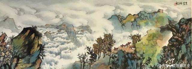 【中国画】「津门网」他的彩墨山水,颇得中国画似与不似的妙蒂