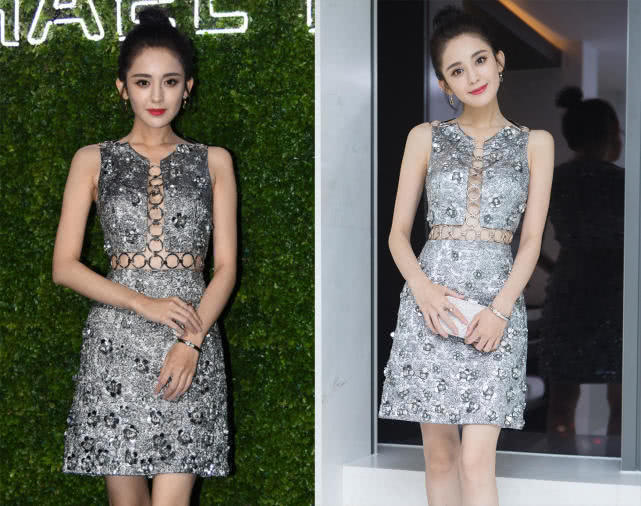 古力娜扎太猛了！连衣裙是用25个“镯子”拼起来的，美的不一样