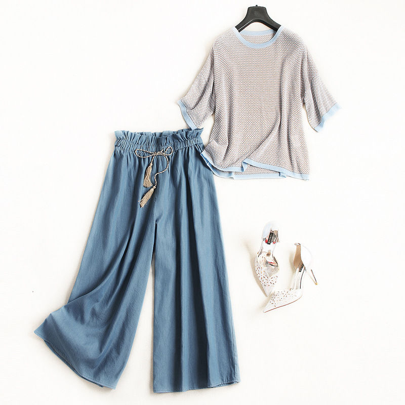 今年秋天裤裙不时兴了，时髦7080后都穿这阔腿裤套装，真洋气