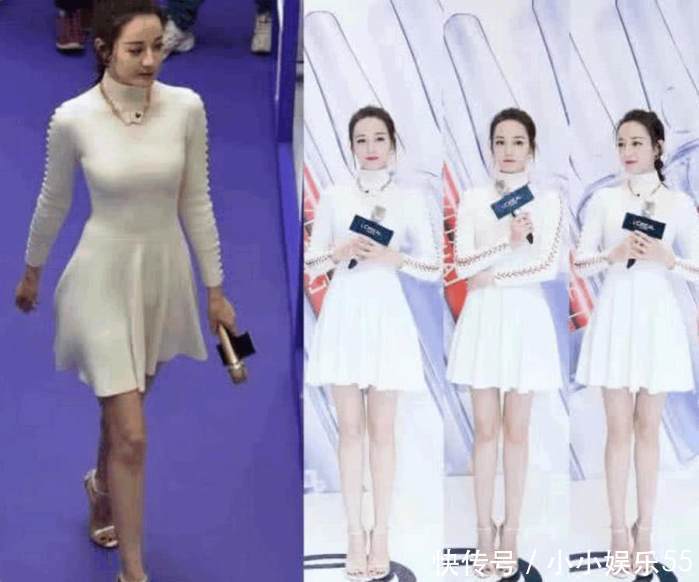 紧身短裙暴露迪丽热巴的身材, 当看到她下半身时网友沉默了