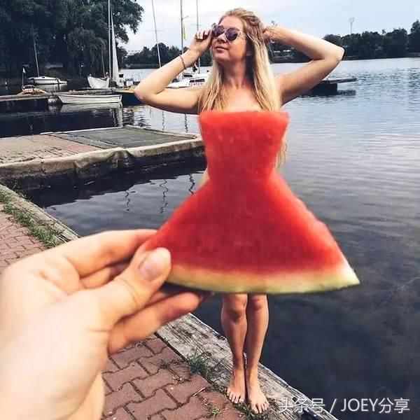 不穿衣服“穿”西瓜!“西瓜裙”风靡媒体，这下可凉快了