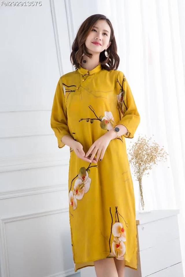 改良旗袍连衣裙，复古民族风展示你的美