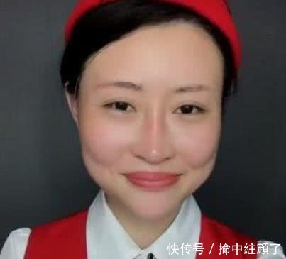 美艳空姐公开卸妆过程, 瓜子脸变大饼脸, 网友 好像在看画皮