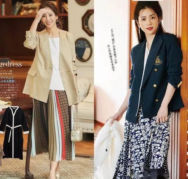  「装配」西装配阔腿裤，还是配裙子好看？