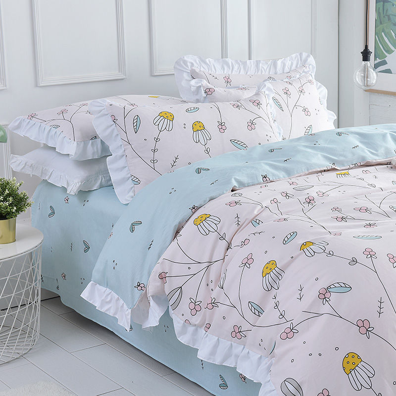 床品更新季，新款四件套上市了!即好看又好打理，简洁不失精致感