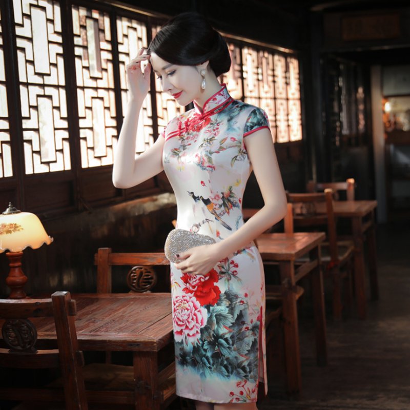 现在的“旗袍裙”越来越高级了!上身那叫一个东方美女，你敢穿吗