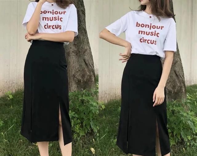  『开叉』半身裙怎么搭才时髦,这样穿承包整个春天,你喜欢吗?