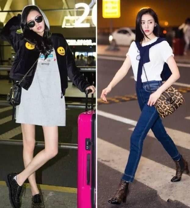 张天爱真会搭配,黑T恤配牛仔裤现身,网友:皮肤真好!