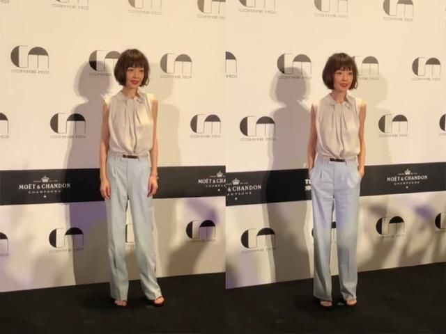 鲁豫这次衣品开挂，穿热裤秀小细腿，网友：眼前一亮