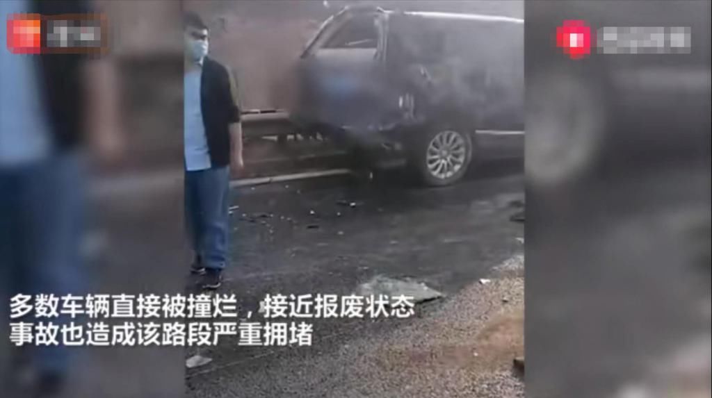 发生|甘肃兰州发生车祸,各式车辆多车连撞,现场惨烈