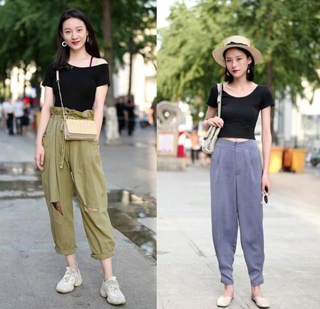 看腻了成都街拍?来看外国妹子时尚短裤衬衣，这个腿真的可以!