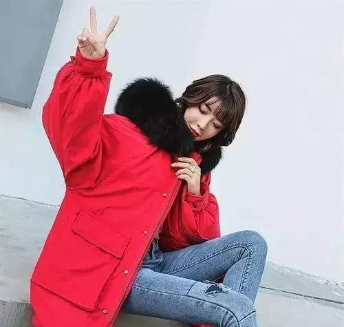  #款羽绒服#羽绒服就得穿过膝款才美！浓浓的日韩范，更保暖更显腰身