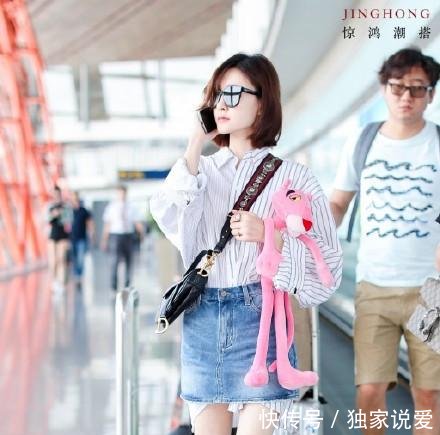 王丽坤的裤子全靠几根线绑着,没有这身材真不撑不起来