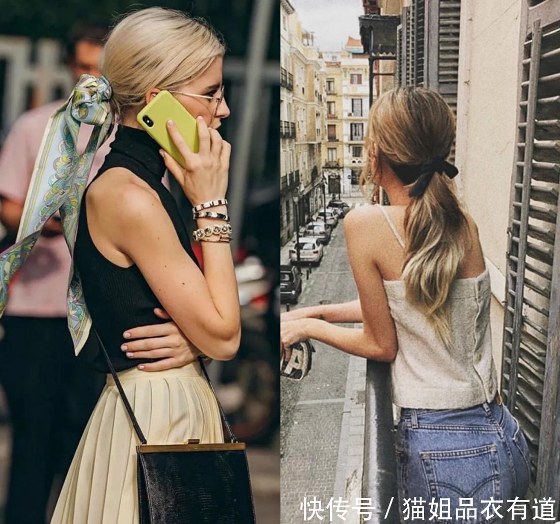 「西装配上白色」春夏穿衣丝巾成亮点,优雅复古又摩登,优雅女人们早就穿上了