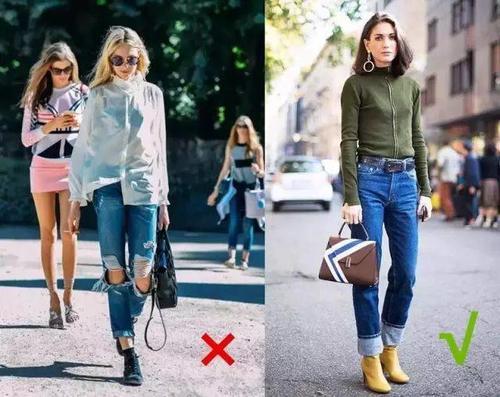 还在穿紧身裤?今年翻边牛仔裤才最火!