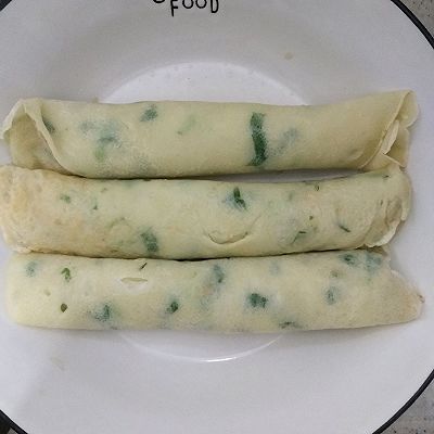  鸡蛋：白萝卜菜心鸡蛋煎饼