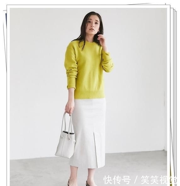  『明媚』黄色单品正在流行！15种黄色针织衫日系造型，明媚的春天气息