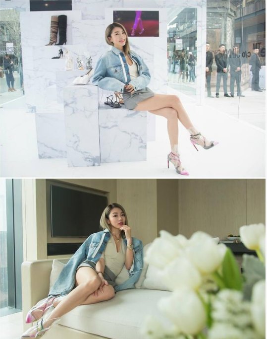 郑恺前女友真会穿，高跟鞋外面套一层透明塑料，网友:不捂得慌吗