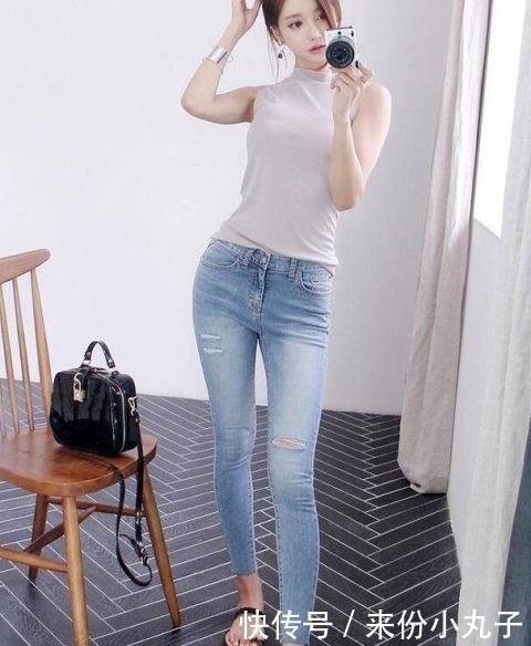 「 潇洒」彰显女性好身姿！，潇洒干练的牛仔裤美女