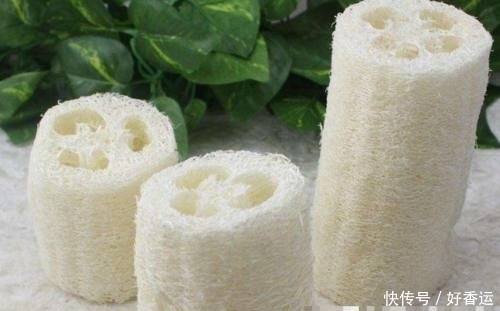 「用来」丝瓜络用来洗碗可惜了，放开水里烫一烫，还有厉害作用，太棒了
