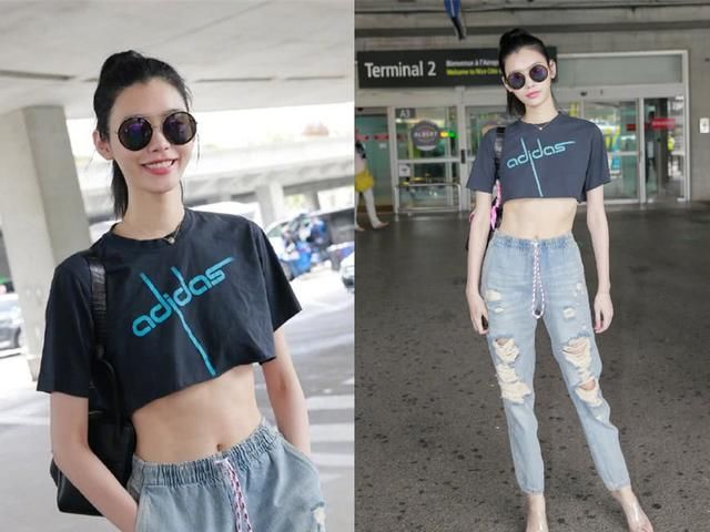 奚梦瑶迷上炫腹装，大长腿配细腰不吸睛？敢露才是真夏天！