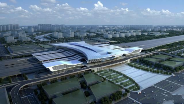 湖北正积极打造的一座高铁站，站台规模比肩长沙南站
