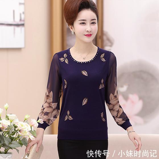  「设计」春秋款中老年妈妈小衫，漂亮如花
