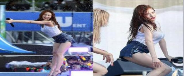 金泫雅穿超短裤，劲歌热舞红唇性感，透露出一股子清爽的媚劲儿！