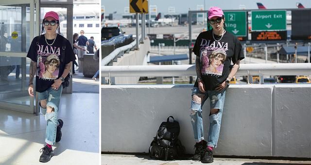 杨文昊不只会跳更会穿，t恤配长裤前卫十足，连袜子都满是细节