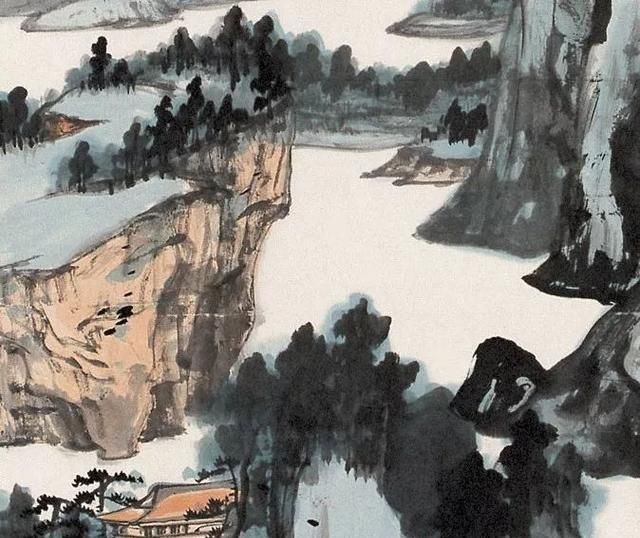  【张大千】观赏画|张大千《峡江劲波》