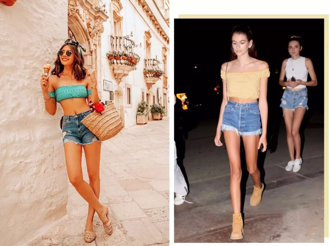 选对了才知道，牛仔短裤真的可以穿出长腿、小蛮腰！