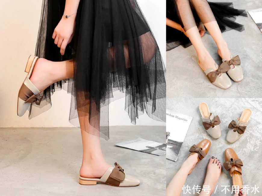 今年流行的外穿懒人拖鞋，时尚又有格调，还很舒服~