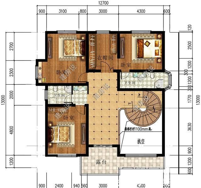  「平面布局图」江西农村35万建别墅，广东60万，福建100万，你觉得哪栋更值？