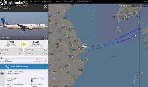 上海飞纽约波音777客机突返航！乘客称得知引擎问题时想写遗嘱