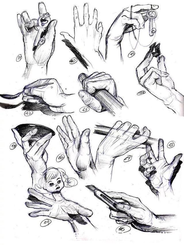  「素描」素描｜360度手部素描干货，值得你收藏！
