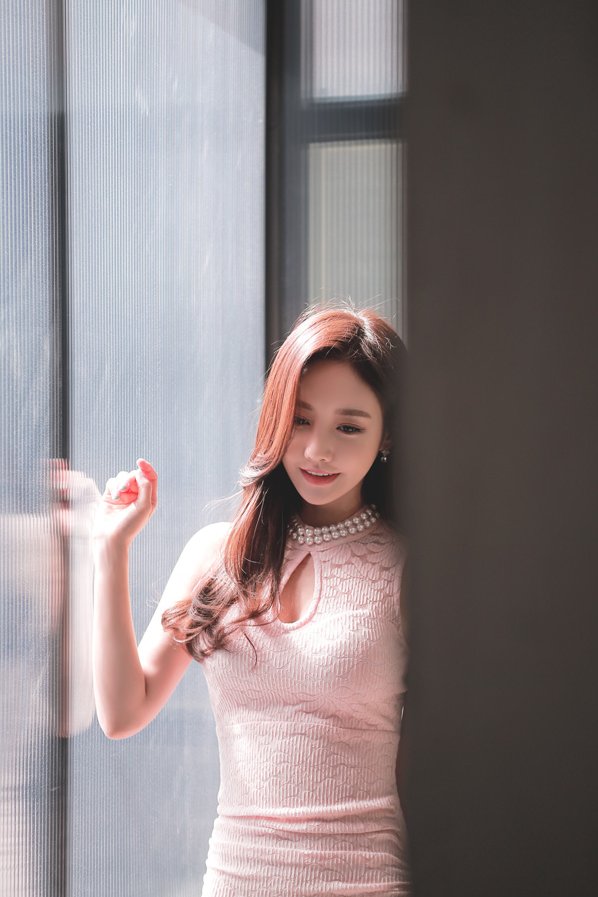 睡莲纹饰裸粉灯笼褶皱古典裙