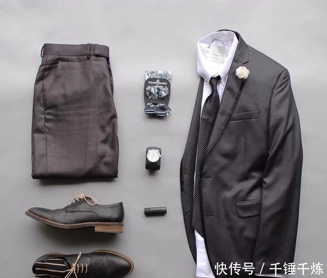  『鞋子』男士：西装+黑色领带，帅哥就是你
