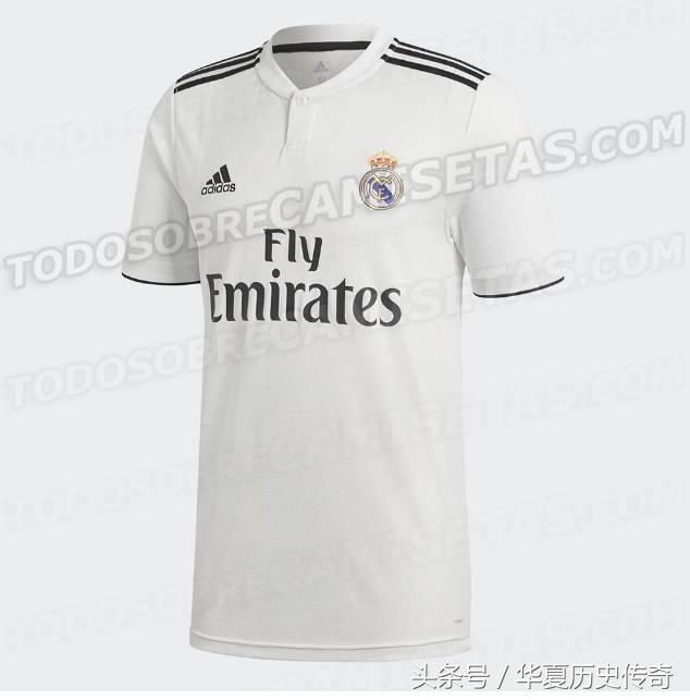 皇马新赛季球衣谍照曝光:黑色线条元素
