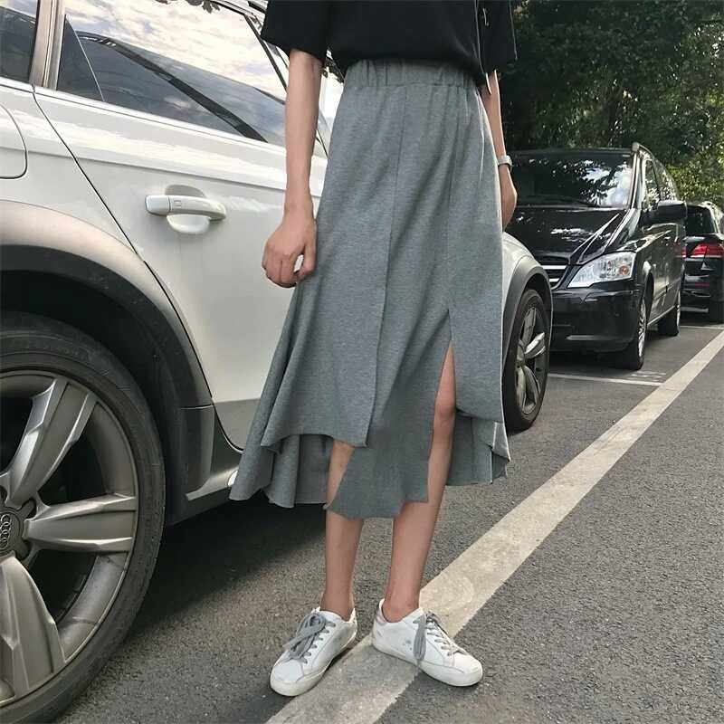 1米5多的姑娘，穿这半身裙套装，简直是超美腻的还贼洋气