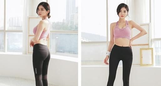  『美女』穿上打底裤的美女充满复古气息，简约有弹力