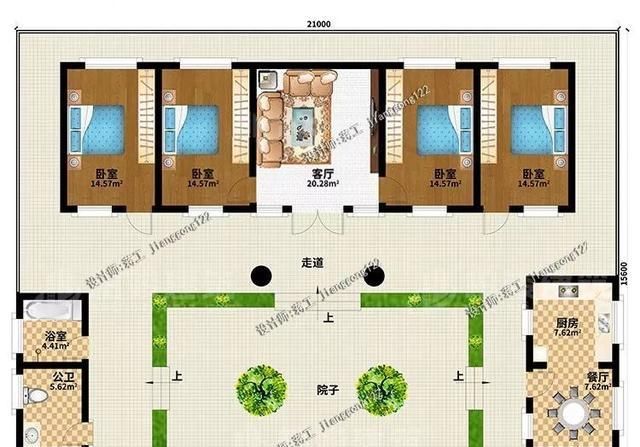  第2款@4款一层农村三合院，第2款做民宿一定火，第1款不是地主也