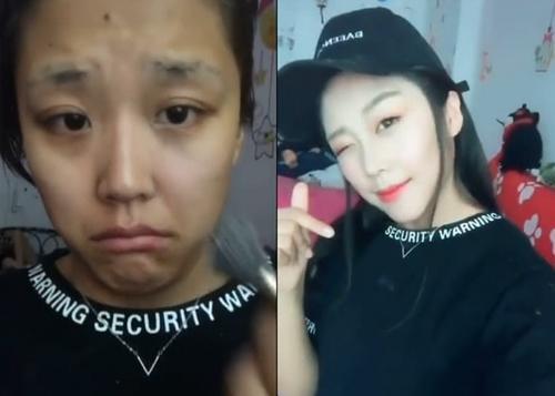 妆前vs妆后，整容也不过如此 网友：一瓶卸妆水，照亮你的美