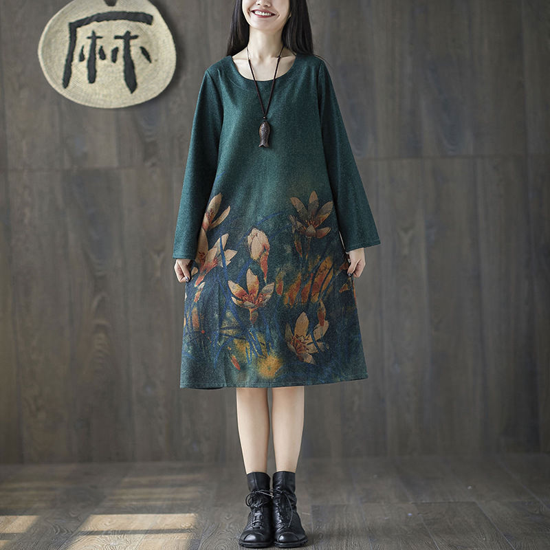 入秋早晚冷，短袖就别穿了!瞧这“秋装裙”，洋气显瘦人人夸