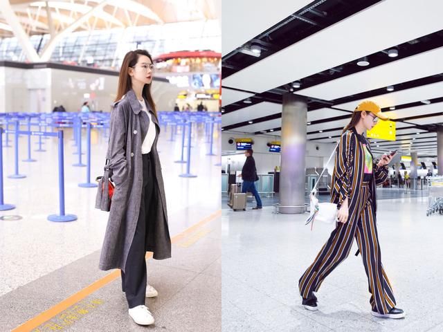 戚薇也太会穿搭了，阔腿裤配尖头鞋，怪不得能穿出180的效果！