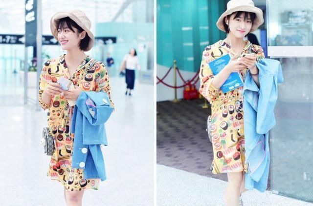 背带裤粉帽子的吴昕满满少女感，就是这双腿太出戏了