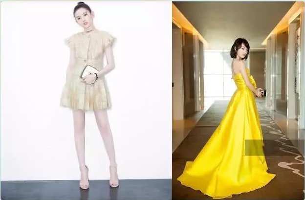 当宋祖儿和周冬雨同穿金色裙，网友:终于见识到扮嫩的最高境界!
